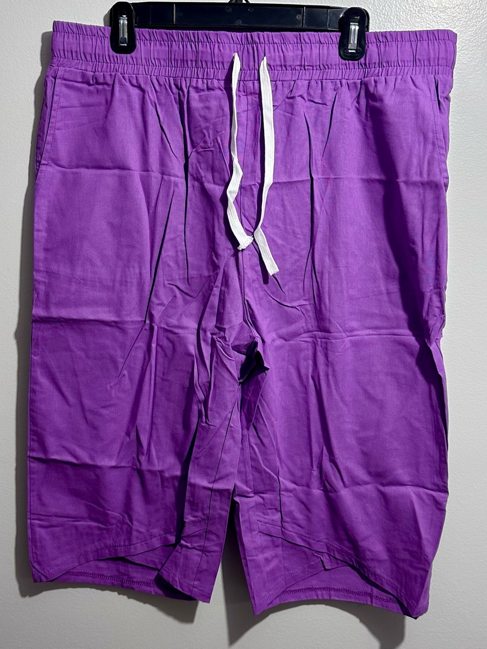 High-Waist Purple Drawstring Shorts Size 2XL (860)